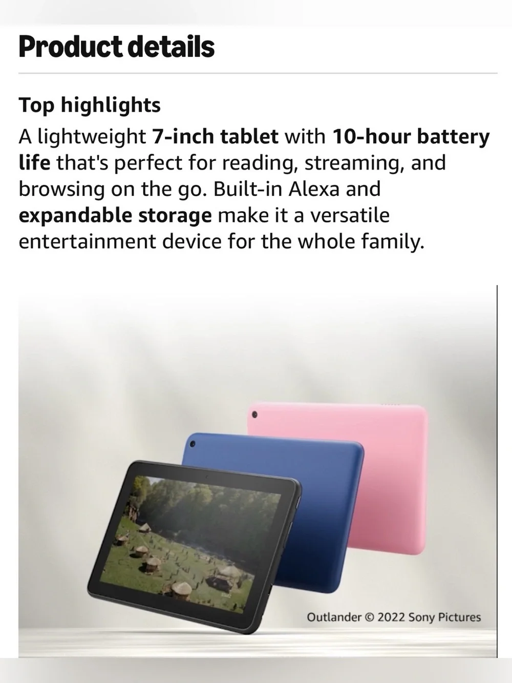 Amazon Fire 7 Tablet - Pink - Fire 7